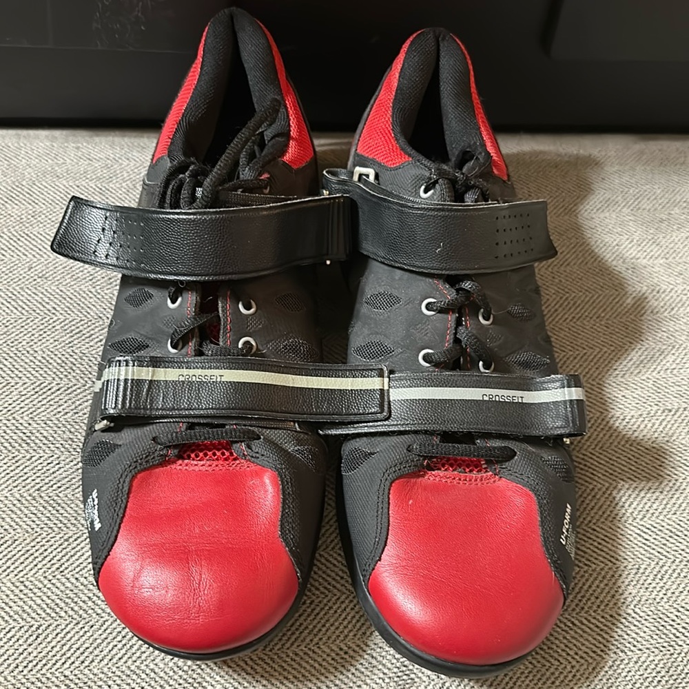 Reebok CrossFit Lifter Plus 2.0 U-Form CF74 Black and Red Weightlifting Shoes